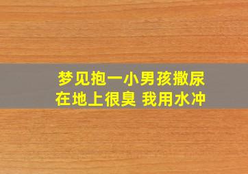 梦见抱一小男孩撒尿在地上很臭 我用水冲